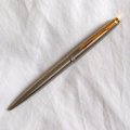 EXCELLENT PARKER 45 STEEL WITH GOLD TRIM FLIGHTER BALLPOINT PEN ORIGINAL BOX