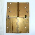 Vintage pair solid brass Projection Hinges - like new!