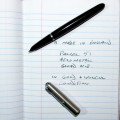 Made in England PARKER 51 Aerometric fountain pen black with brushed steel and chrome cap WORKING,