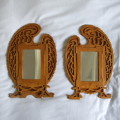 Art Nouveau / Arts and Crafts scroll saw fretwork table mirror frames (Pair)