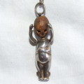WWI Metal Fumsup Touch Wood Charm with Chain