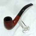 DUNHILL bent billiard root briar, 1966, shape 56, (4)R. White Dot, Great Condition.
