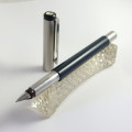 Smart blue and steel Parker Vector cartridge fill fountain pen in good and working condition.