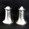 Classic Lighthouse style Sterling Silver Pepper and Salt set, hallmarked 1935, Birmingham.