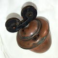 Antique copper lead-shot filled 1.28kg drop light counter weight pulley
