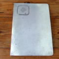 Elegant Vintage Silver-Plated Menu Cover with Monogram (J.O.)
