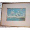 CHARLES GRAEME POWELL-JONES (1889 - 1966) Gilt framed oil on board landscape