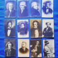 Collection of 12 Vintage Musician Portraits on Postcards, one Signed!