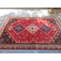 Persian Shiraz hand knotted carpet.