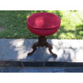 Red Victorian piano stool