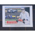 A Limited Edition print of the visit to South Africa in 1992 by Juan Manual Fangio.