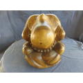 Carved wooden weeping buddha