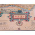Ernest Clegg World War II era map of the county of Sussex