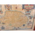 Ernest Clegg World War II era map of the county of Norfolk