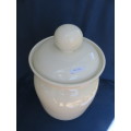 Very large white (Italian) lidded ceramic jar