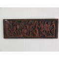 Large African wooden wall art