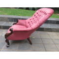 Late 19th century Victorian lady`s upholstered armchair.