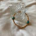 Pearl Turquoise Crystal Bangle