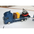 Iveco Stralis Truck 1:87, Herforder Beer, with Forklift truck, beer cases and beer barrel, not boxed
