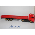 MAN  Truck and open  trailer  Huster shipping Company1:87