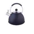 DH - Unique Color Stainless Steel Kitchen Whistle Stove Top Kettle - 3Ltr - Coal Black, white