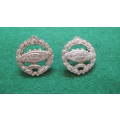 SOUTH AFRICA - WWII- SOUTH AFRICAN TANK CORPS PAIR OF COLLAR BADGES