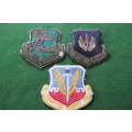U.S.A.- 3 CLOTH BADGES AIR COMBAT AND STRATEGIC AIR COMMAND AND U.S. AIR FORCE IN EUROPE