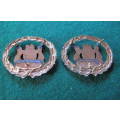 SOUTH AFRICA - BORDER WAR -  PAIR MALE WARRANT OFFICER BADGES
