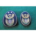 SOUTH AFRICA - S.A.N.D.F. - WARRANT OFFICER CLASS 2 AND MASTER WARRANT OFFICER BADGES
