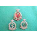 Great Britain - Royal Army Medical Corps Cap and Collar Badges - QVC
