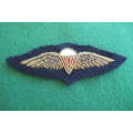 South Africa  - Border War - S.A. Navy - Bullion Wire Free Fall Parachute Wing