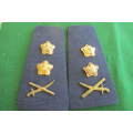 South Africa  - Border War - S.A. Lieutenant General Pair of Cloth And Metal slip on Rank