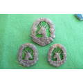South Africa  - WWII - 1st Reserve Brigade Cap and Collar Badges