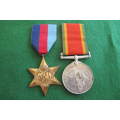 South Africa - WWII - 72254 P.D. McKenzie - 39 - 45 Star and Africa Service Medal
