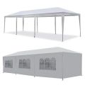 3 x 9m Gazebo Folding Tent Marquee w/ Side Walls - White [Second hand]