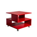 Hazlo Attractive Modern Square Coffee Table (Red or White)