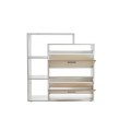 Two Compartment Shoe Storage Cabinet With 3 Display Shelves