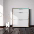 Gorgeous Shoe Storage Cabinet with 2 Doors & Drawer - Oak White (Second hand)
