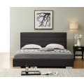 Faux Leather Bed Base with Headboard - Single White