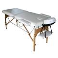 Massage Table Bed - 2 Section (Wooden) - Black