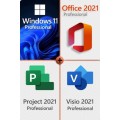 Windows 11 Pro + Office 2021| Project Pro 2021| Visio Pro 2021