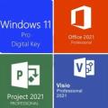 Windows 11 Pro + Office 2021| Project Pro 2021| Visio Pro 2021