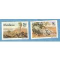 Rhodesia.1977. 20 July. Artists of Rhodesia. 2 Mint stamps  CV+/- R 10.00 View scans
