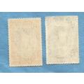 Toga.1938. 20th Anniv Reign of Queen Salote. 2 Mint Stamps. CV +/- R 121.00 View scans