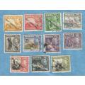 Malta. 1948. King George VI Overprinted Self Gov. 11 Used Stamps. CV+/- R 239.00 View scans