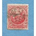 Barbados.1921.New Colonial Seal. 1 Used Stamp. CV +/- R 18.00 View scans