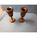Collectors 2 Old Brass Solid Candle Stick Holders.11cm High4cm Base. R 610.00 View scans