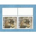 Zimbabwe 1980, Warthog. Pair Mint Stamps. NH. CV +/- R  18.00 Viewscans