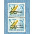 South. Rhodesia.1966.Stamps Overprinted Independance 11 N. Pair Mint Stamp C V+/- R 14.00 View scans