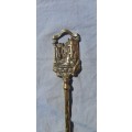 Vintage Solid Brass Firetong,Top Scarborough Castle. 40cm Long. R 340.00 View scans